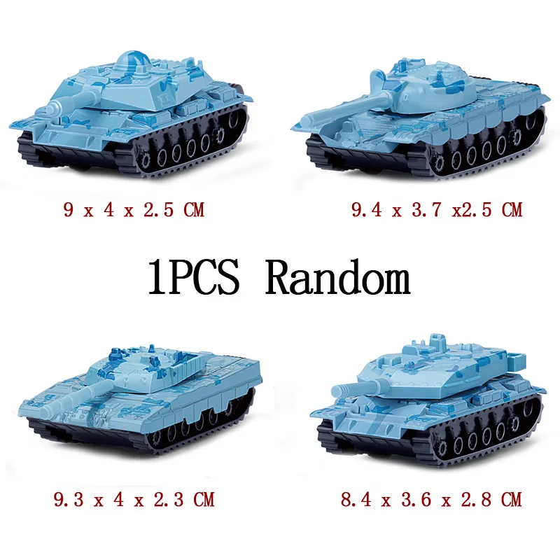 Blue Tank Random 1 шт. мини-модель автомобиля из металлического сплава литая под давлением карманная модель танка игрушечные автомобили, вертолет в подарок для детей - Цвет: Blue Tank Random
