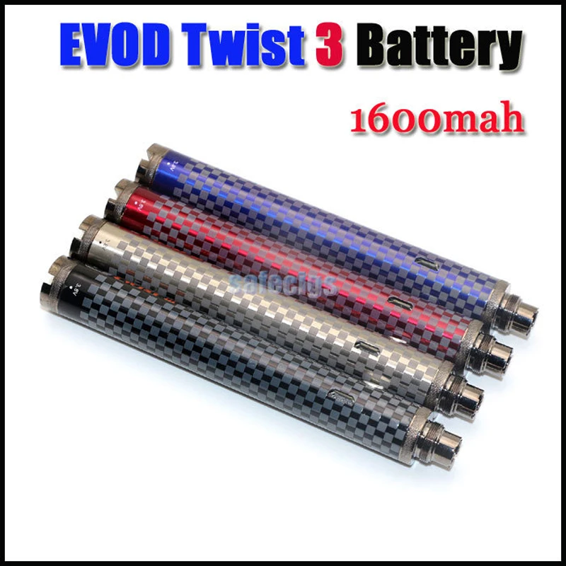Steamtank Evod Twist III Battery VV 1600mah Micro USB electronic cigarette variable voltage 3 for Vaporizer |