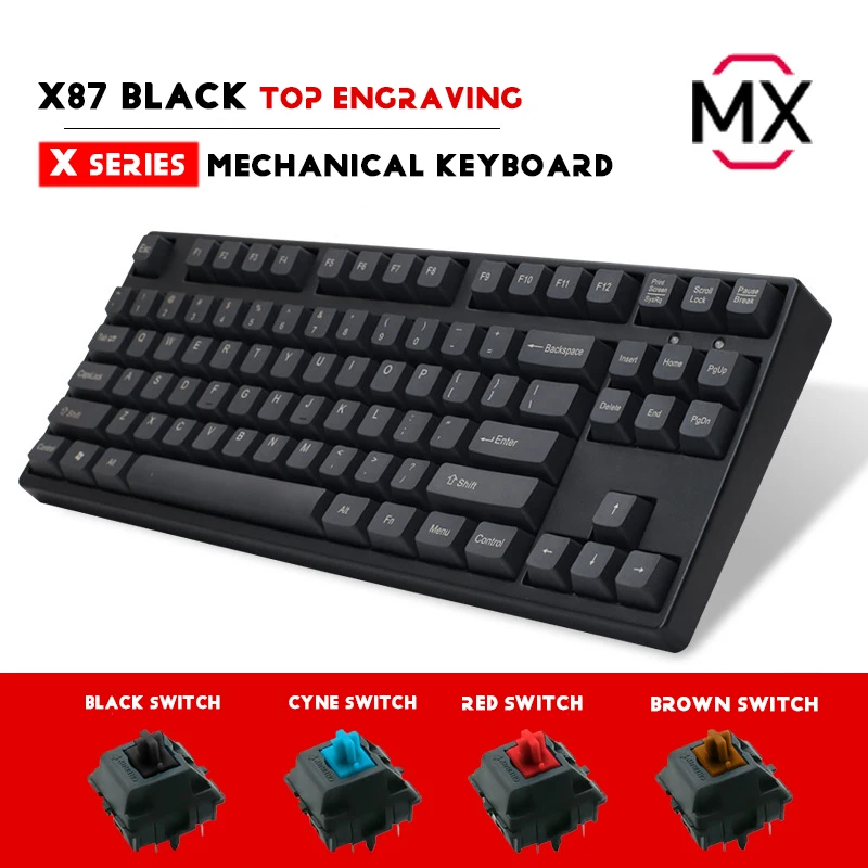 X87/108 PBT лазерная гравировка Keycaps Cherry MX механическая клавиатура Классическая