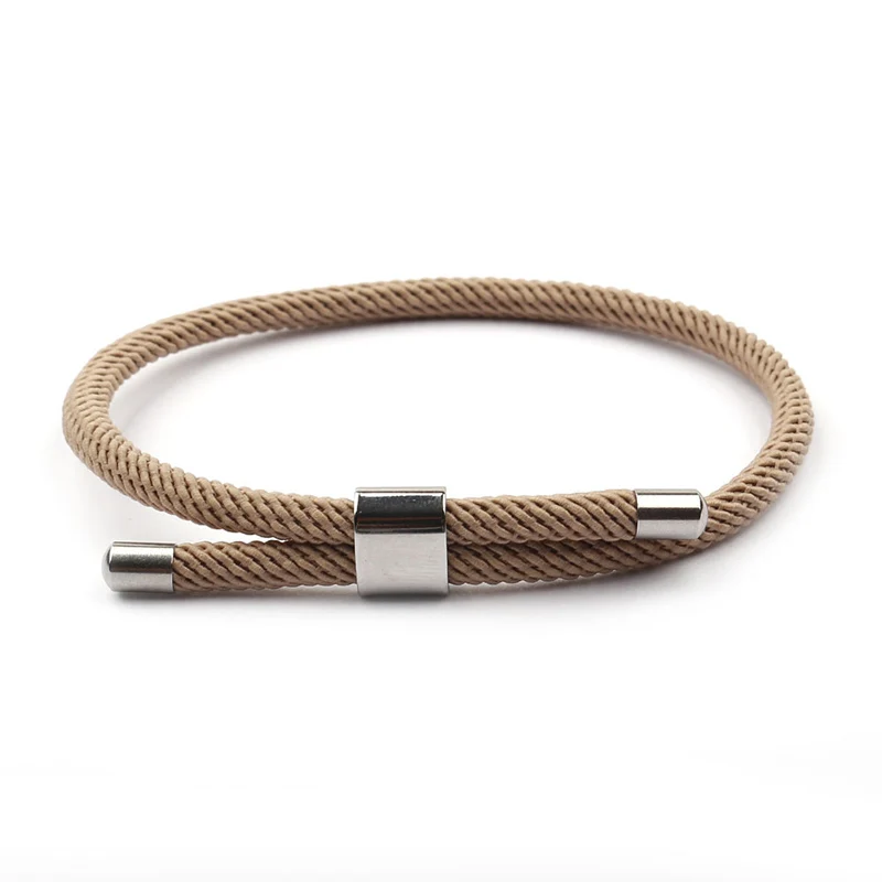 brown NIUYITID Красная Нить Pulseras Mujer влюбленных Шарм Braclet ювелирные изделия ip bileklik armbandjes dames 10 цветов - Окраска металла: brown