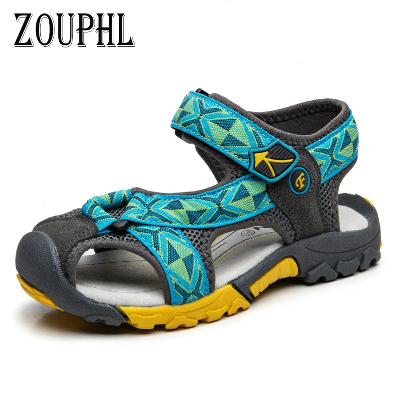 ZOUPHL марка 2017 лето пляж детская обувь закрытым носком сандалии для мальчиков