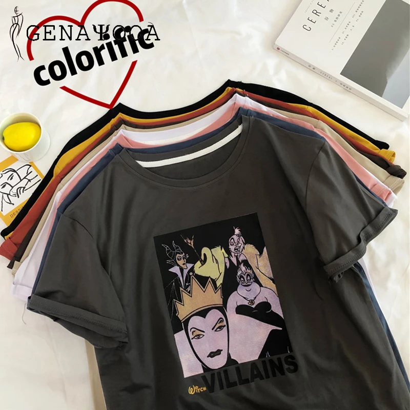 Genayooa Vogue Harajuku летняя футболка для женщин 2019 модная повседневная с круглым вырезом