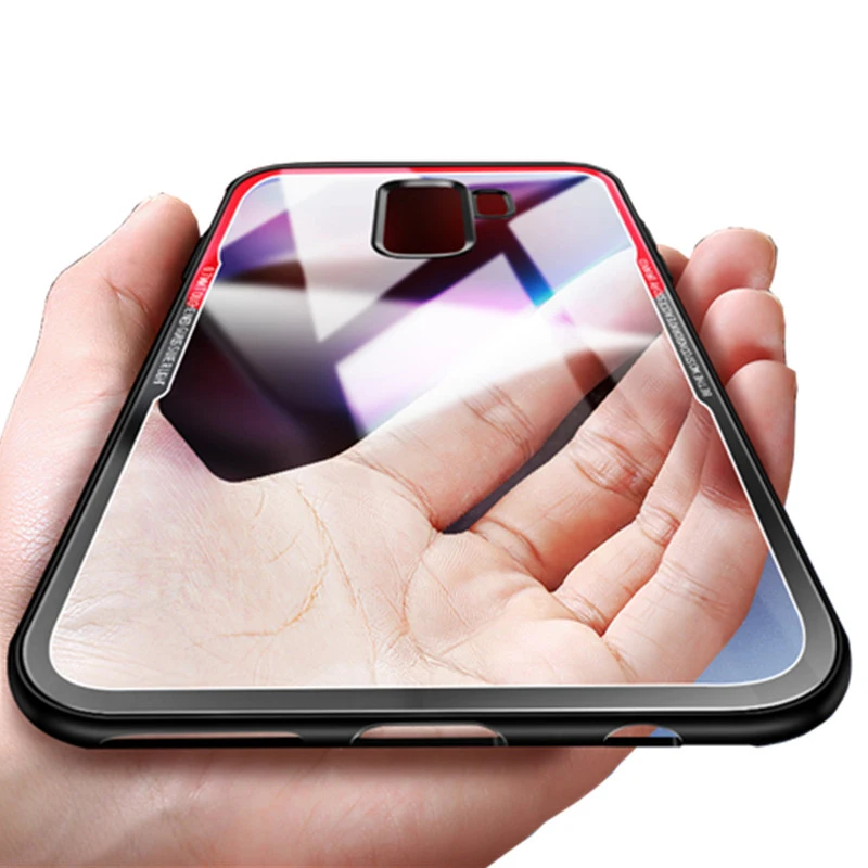 Закалённое Защитное стекло для samsung S9 плюс Чехол бампер на Galaxy + S9plus Мягкие TPU ясно