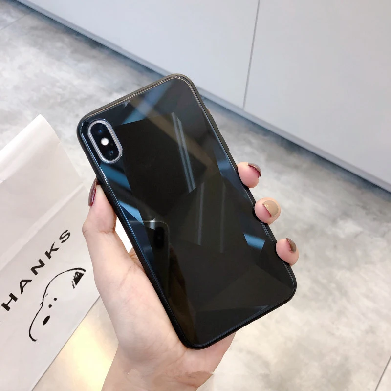 3D алмазное зеркальное стекло чехол для телефона для iPhone 7 8 6 6s Plus X XS Max XR Блестящий Призма Bling чехол для телефона для huawei P20 Pro Honor 10