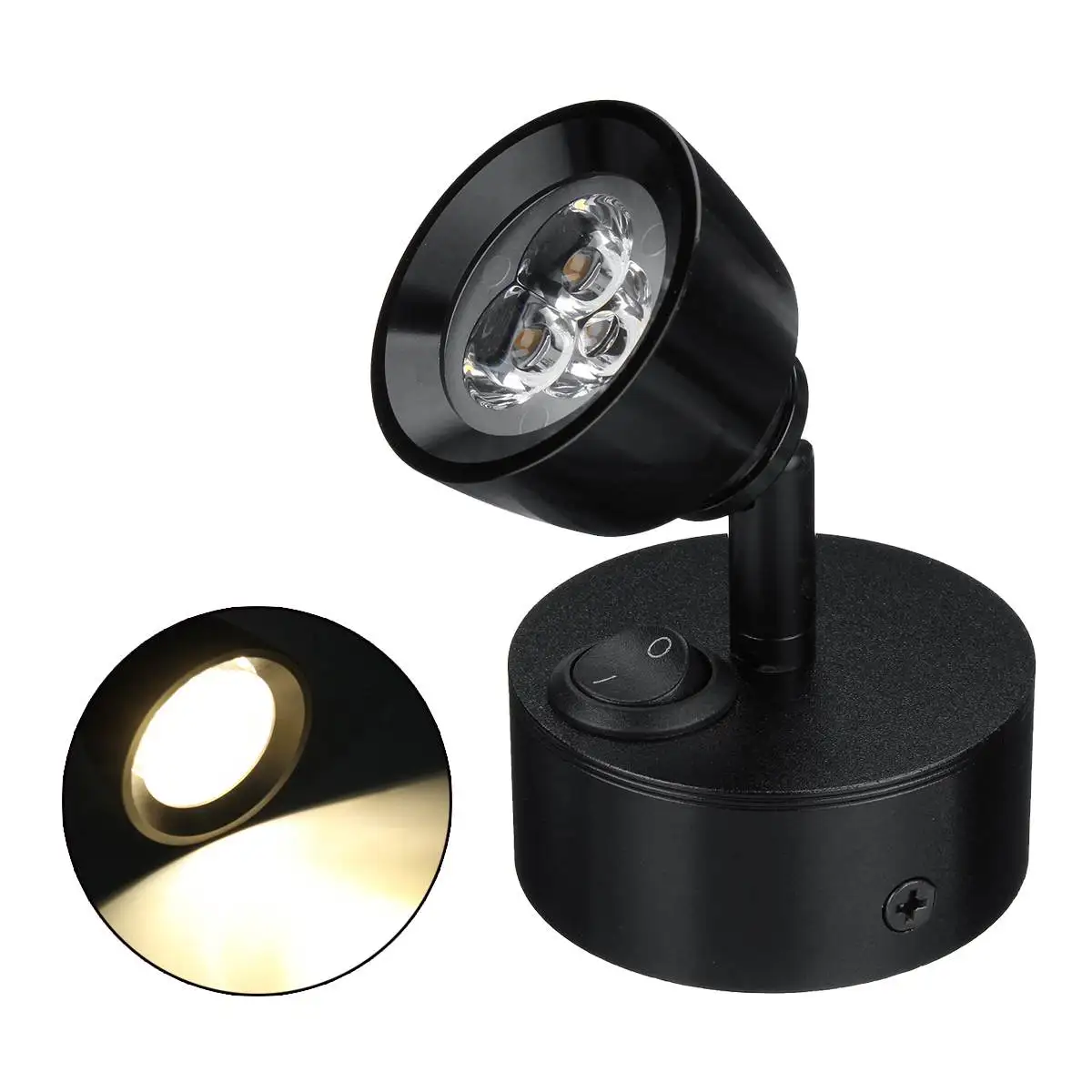 Цвет: желтый 12-24V Светодиодный точечный светильник RV Внутреннее освещение прикроватная лампа на стенку кухонного шкафа 3W для грузовика лодки - Цвет абажура: Цвет: желтый