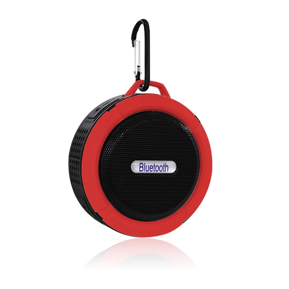 red color Портативная колонка, Мини Bluetooth динамик, водонепроницаемый, для улицы, душ, звуковая коробка, беспроводной автомобильный сабвуфер, Громкий динамик для телефона, компьютера - Цвет: red color