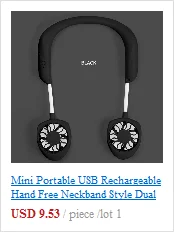 Hands-free Шея группа Hands-Free Висячие USB Перезаряжаемый двойной вентилятор мини воздушный охладитель летний портативный