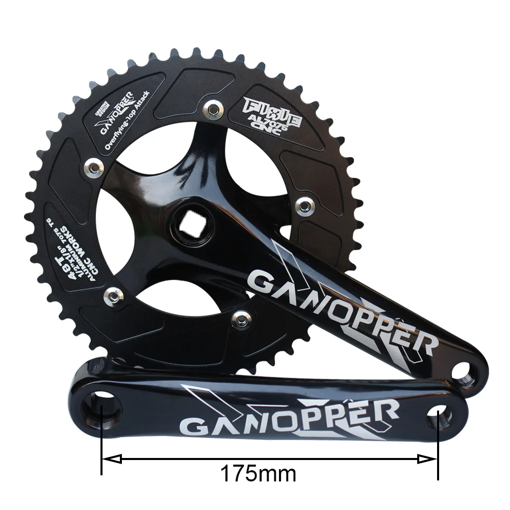 AL7075 48 зубчатая пластина Ретро гоночный алюминиевый сплав односкоростная 48T Ficed gear 130 мм 130BCD велосипедная рукоятка и цепное колесо 175 мм