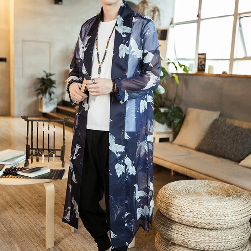 Кимоно кардиган мужской японский obi yukata Япония кимоно мужская японская мода haori