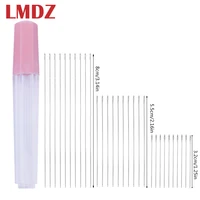 lmdz 3 size 30 pieces long beading needles with needle bottle 0 45 mm diameter and 32mm 55mm 80 mm long stainless steel needle