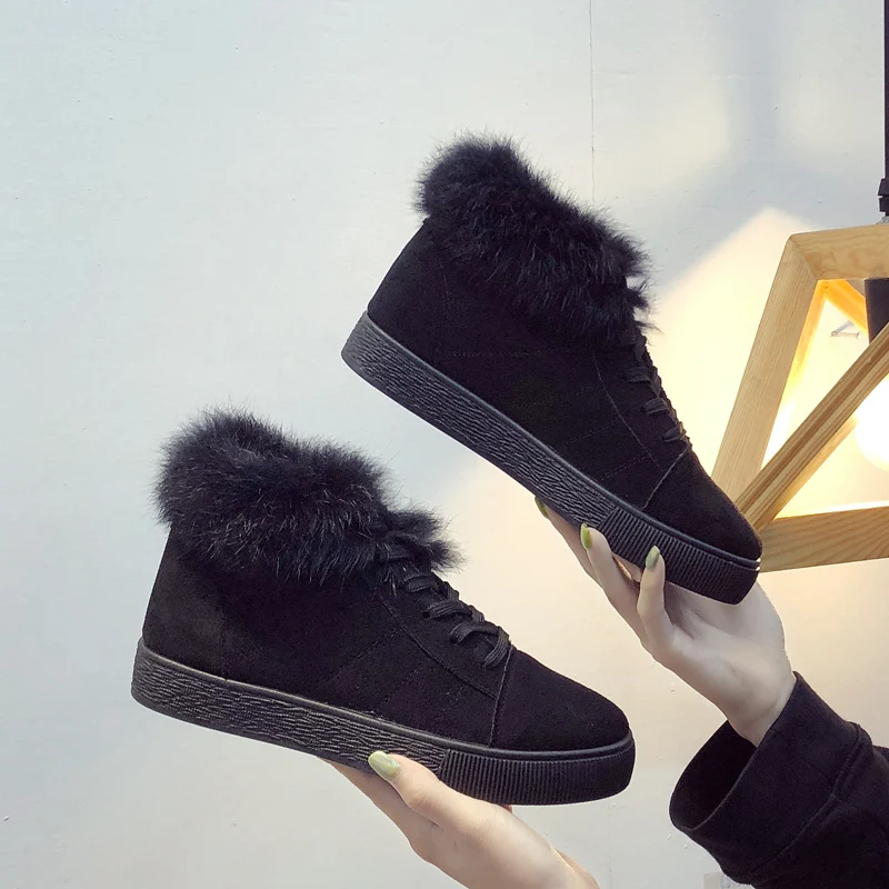 Женские зимние ботинки TESILIXIEZ теплые меховые плюшевые ботильоны удобные