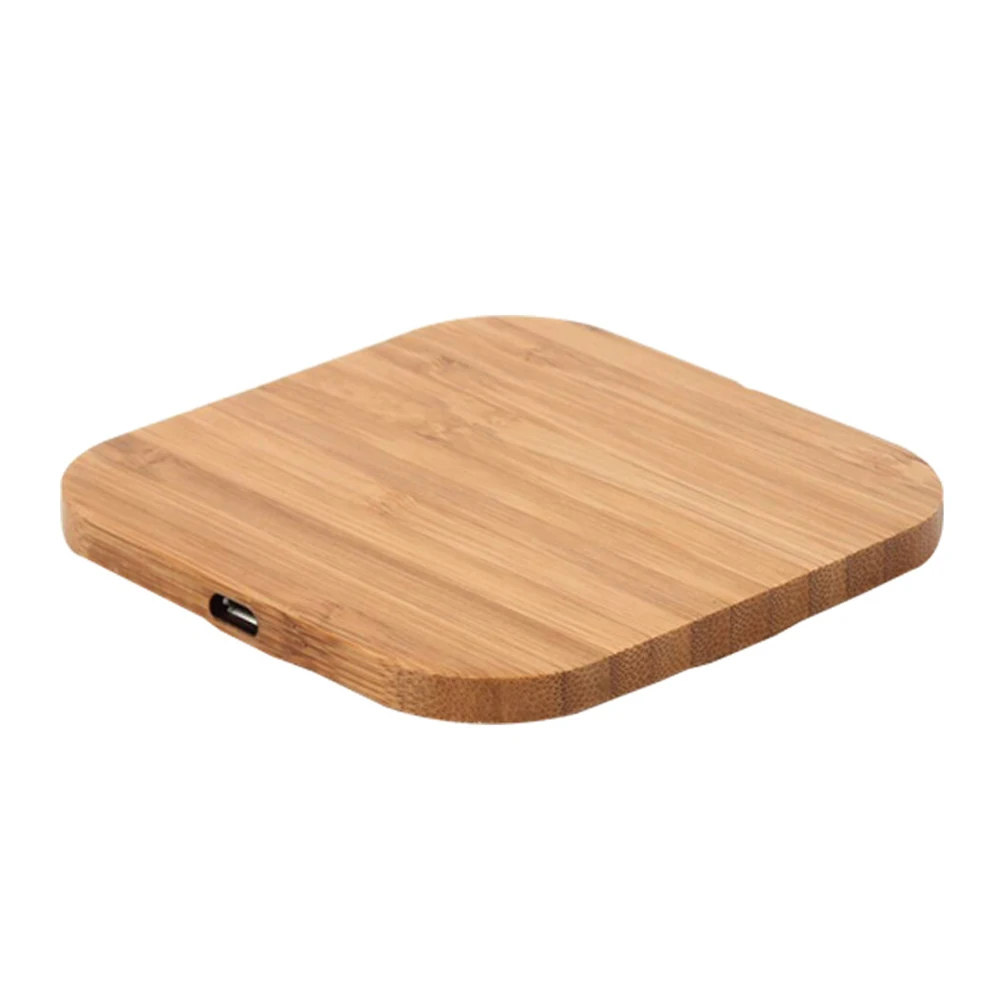 Деревянное Беспроводное зарядное устройство для iPhone X 8 Plus Bamboo Qi Беспроводная