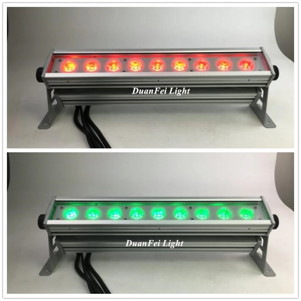 12 шт. мини полоса IP65 Dmx светодиодный Rgb прожекторы светильник 9x9w открытая диджей
