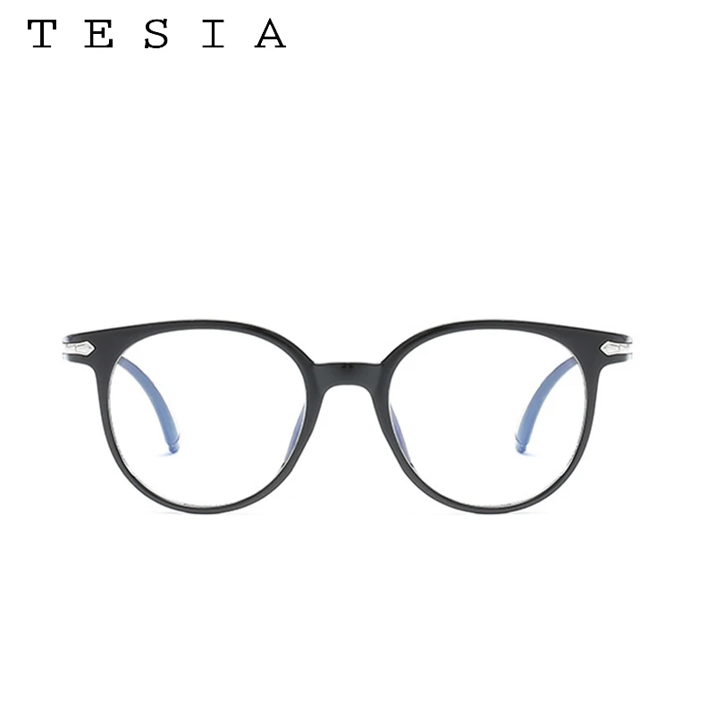 Оптические очки в круглой оправе унисекс винтажные с прозрачными линзами Прямая