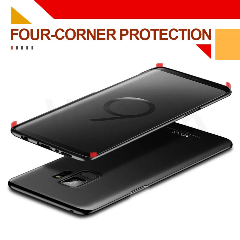 Vgcjok Роскошный тонкий матовый Жесткий Чехол для samsung Galaxy S8 S9 Note 8 9 S7 край S8 S9 плюс A6 A8 плюс защитный чехол