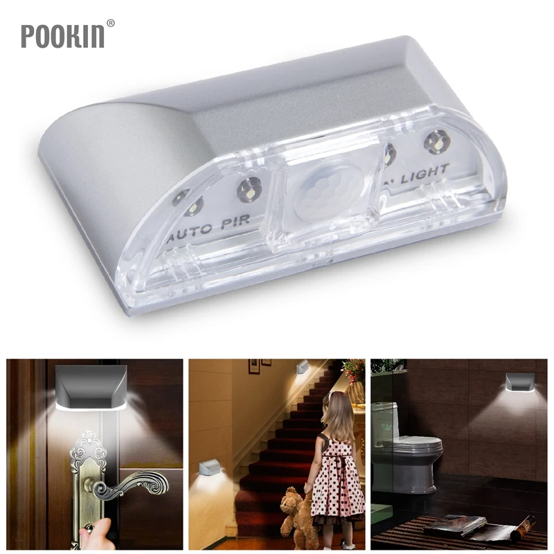 Умный светодиодный ночник Интеллектуальный Авто PIR LED подсветка замочной