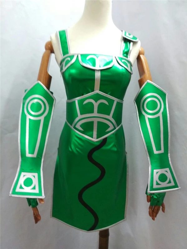 

Game LOL Akali Uniforms Costume Green Dress Cosplay Costume Women Christmas Costume