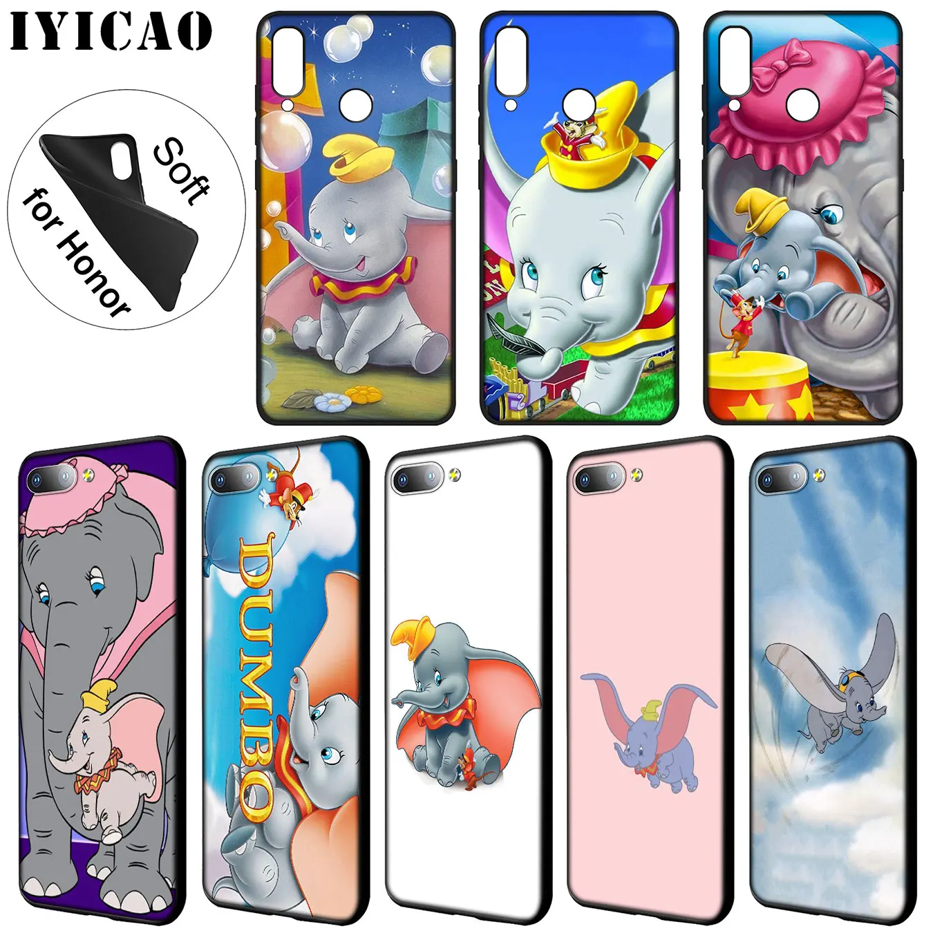 Мягкий силиконовый чехол IYICAO для Huawei Y9 Y7 Y6 Prime 2019 Honor 20 8C 8X 8 9 9X 10 Lite 7C 7X 7A Pro |