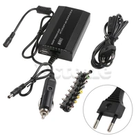 universal 8xtip connectors acdc to dc inverter car charger power supply adpter with car charger adapter cord for laptop eu plug