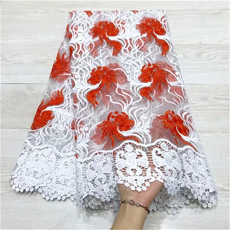 

2019 New Design French Net Lace Fabric Flower African Tulle Mesh Lace Fabric High Quality African Lace Fabric
