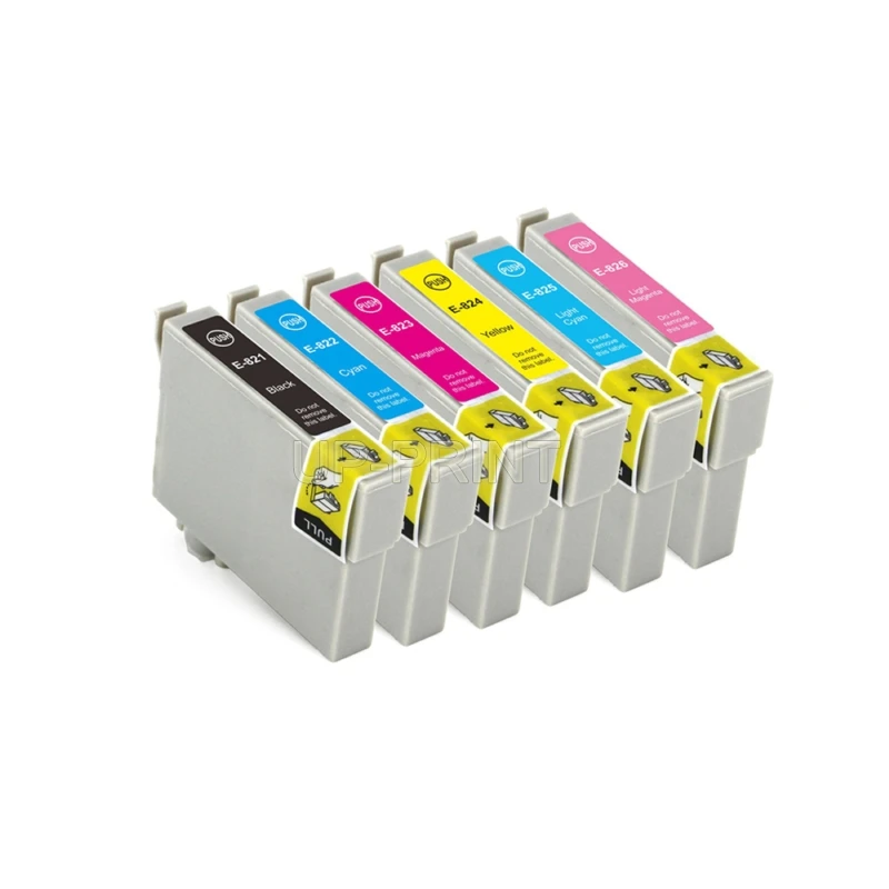 UP T0821 82N совместимый чернильный картридж для epson Stylus Photo R390 RX590 RX690 R290 RX610 TX800FW TX700W T50