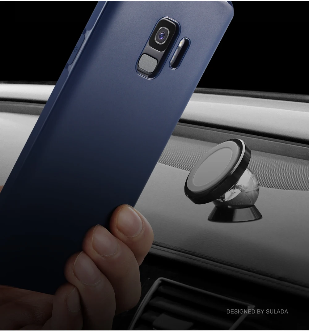 Новинка для Samsung S9 магнитный автомобильный держатель чехол S9Plus Мягкий ТПУ
