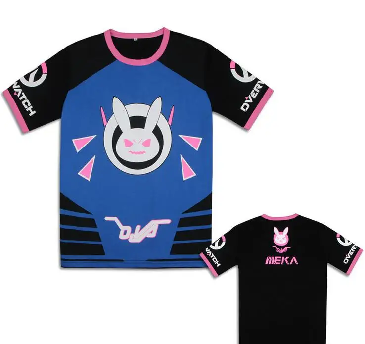 Часы над косплей игра OW DVA D. VA костюм свитера Рубашка шапка рубашка комплект