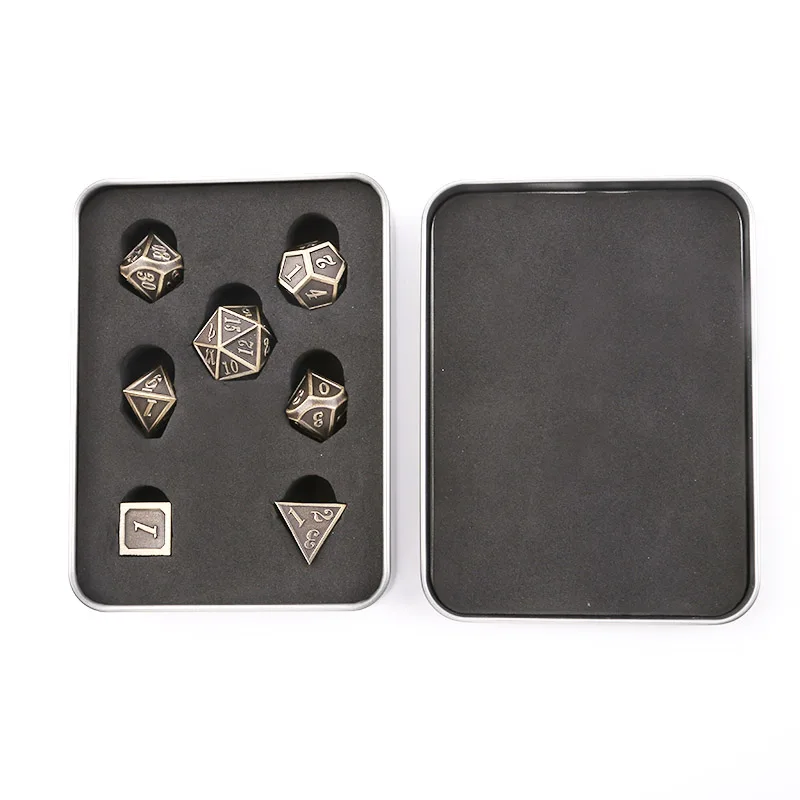 Dnd Dobbelstenen Metalen Rpg набор многогранных подземелий и драконов D20 10 8 12 Tafel игра Zinklegering