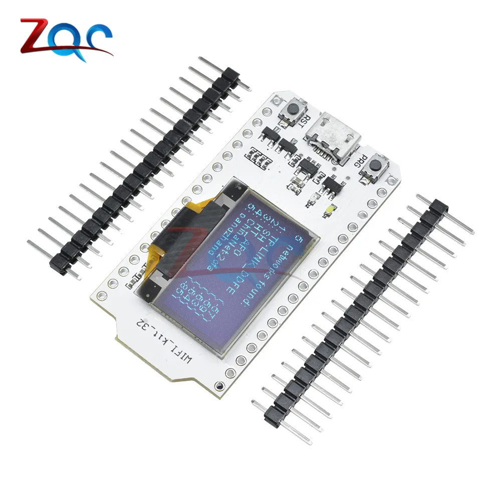 Модуль ESP32 для Arduino с Bluetooth Wi-Fi OLED 0 96 дюйма дисплей CP2102 32 м вспышка 3 3-7 в плата