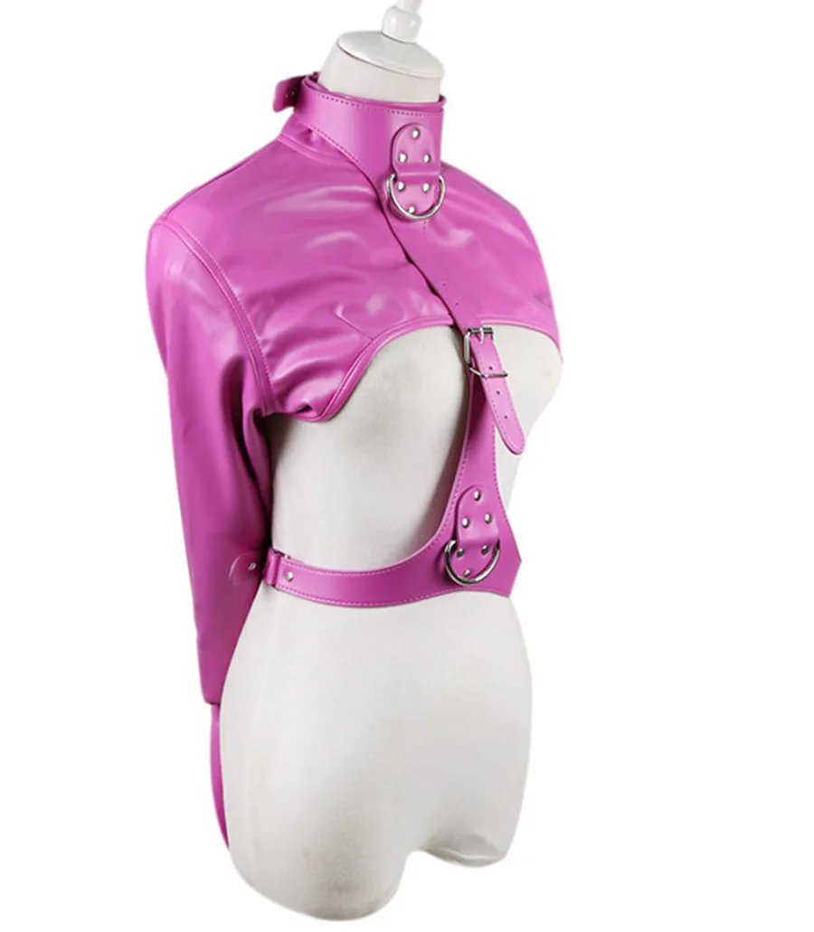 Straight Jacket Sexy Lingerie Medical Play Erotic Leather Straitjacket Gimp With Arm Binder Cosplay Costumes | Тематическая одежда