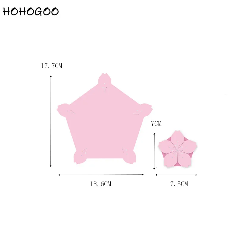 HOHOGOO 3 шт./упак. DIY Cherry Blossom форма свадебные приглашения Творческий складная