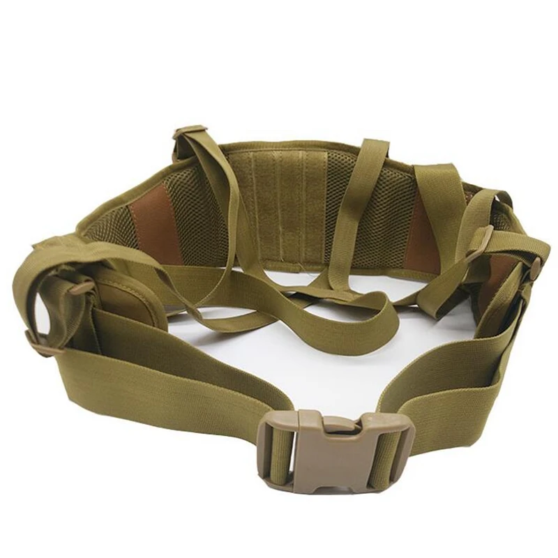 Airsoft Combat Suspender Регулируемая охотничья поясная поддержка тактическая Экипировка MOLLE мягкий поясной ремень
