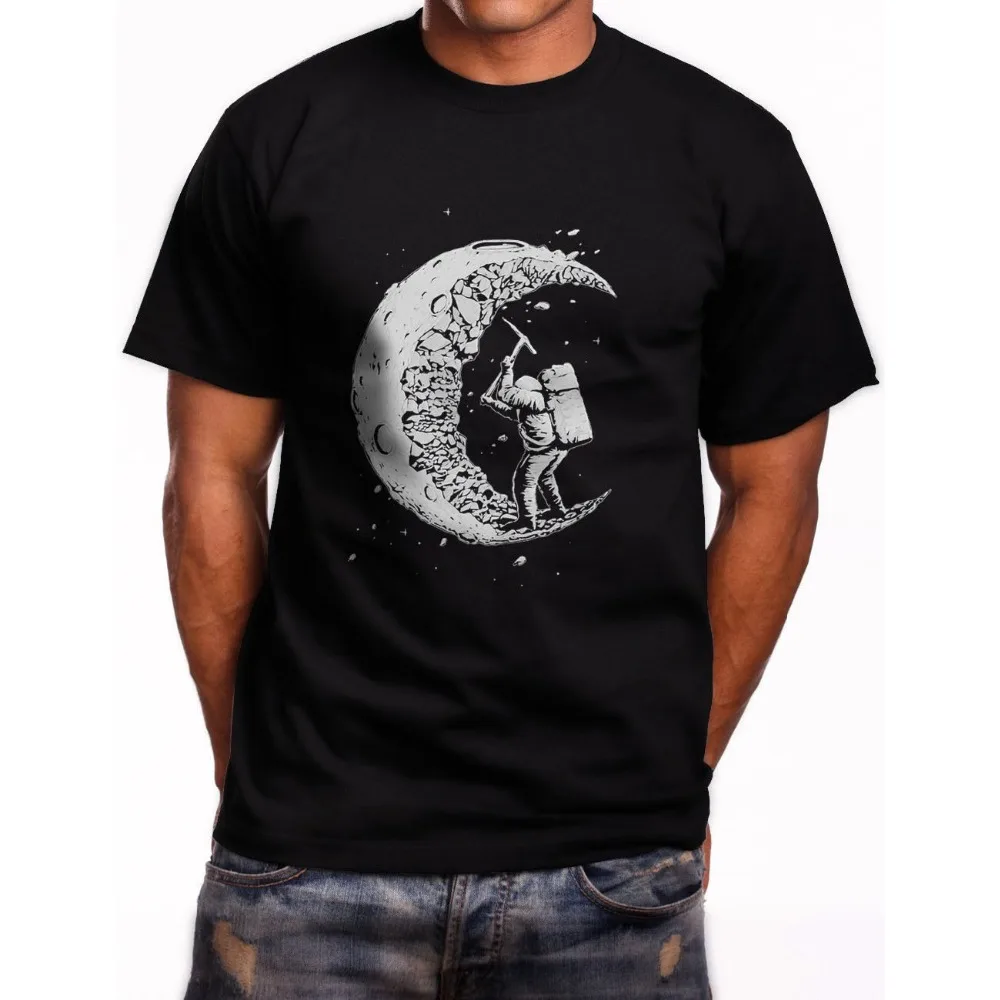 

Digging The Moon t shirt man cotton tee USA size