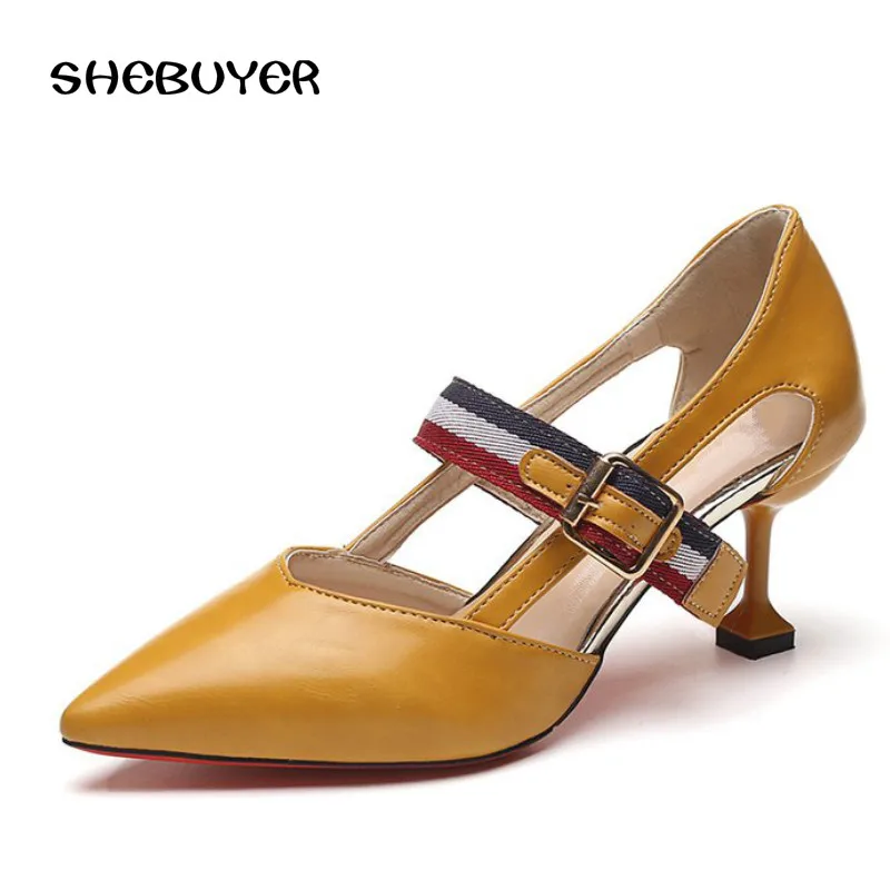 Shebuyer/женские туфли лодочки на высоком каблуке с острым носком женские пикантные