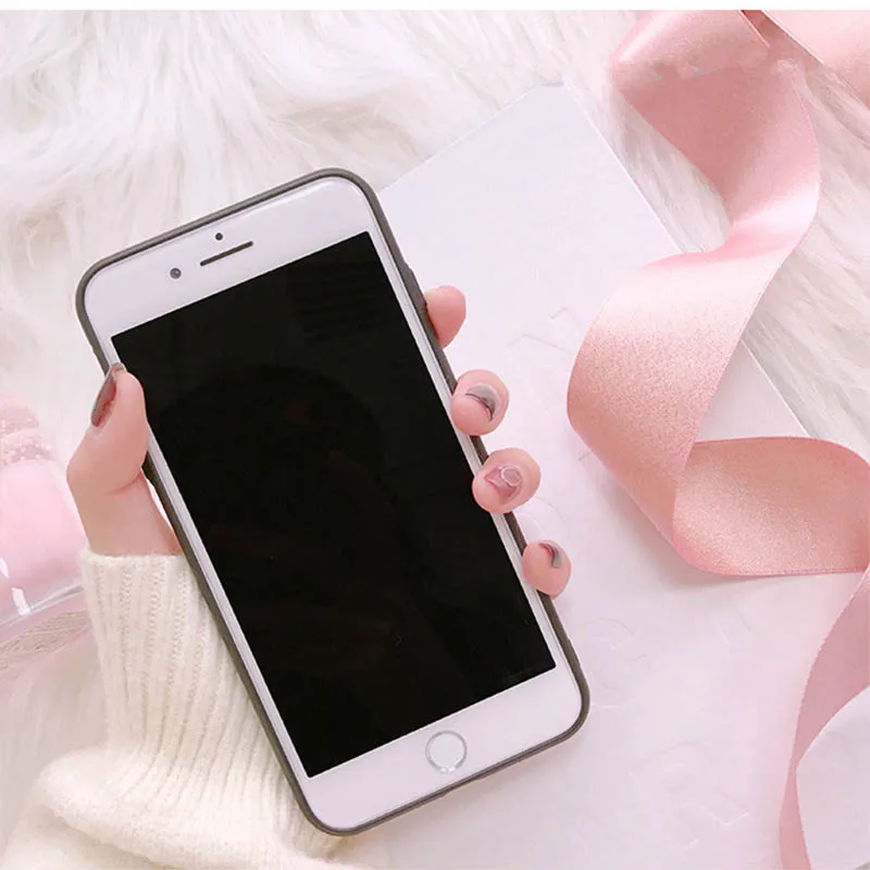 Textured glass text shell X Apple6 mobile phone iPhone6s/7plus/8 personality female models all-inclusive | Мобильные телефоны и