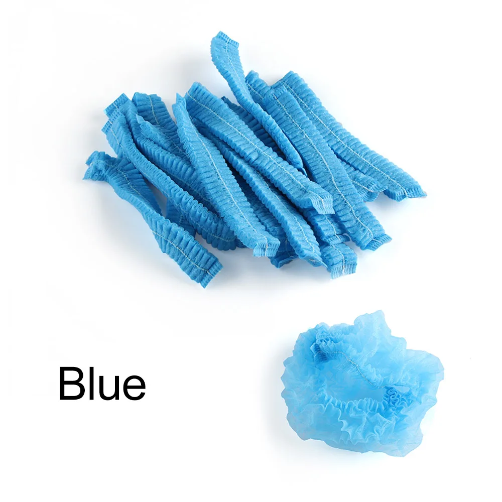 Blue 100 шт аксессуары для микроволокна, Перманентный макияж, одноразовые колпачки для волос, стерильная шапочка для бровей, татуировки, инструменты для окраски волос - Цвет: Blue