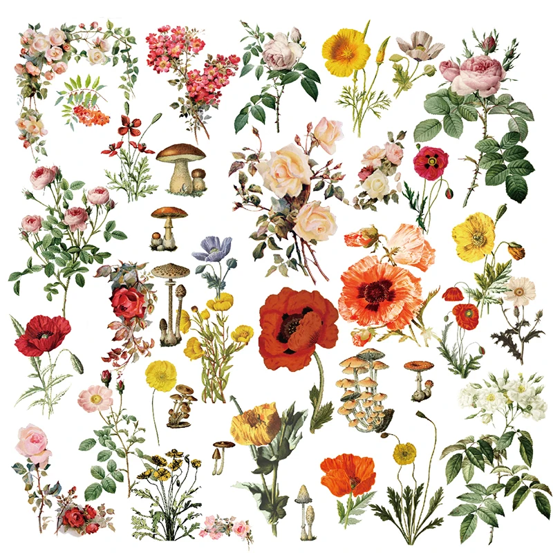 Наклейки 40 шт./лот милые винтажные Стикеры для девочек цветок скрапбукинга