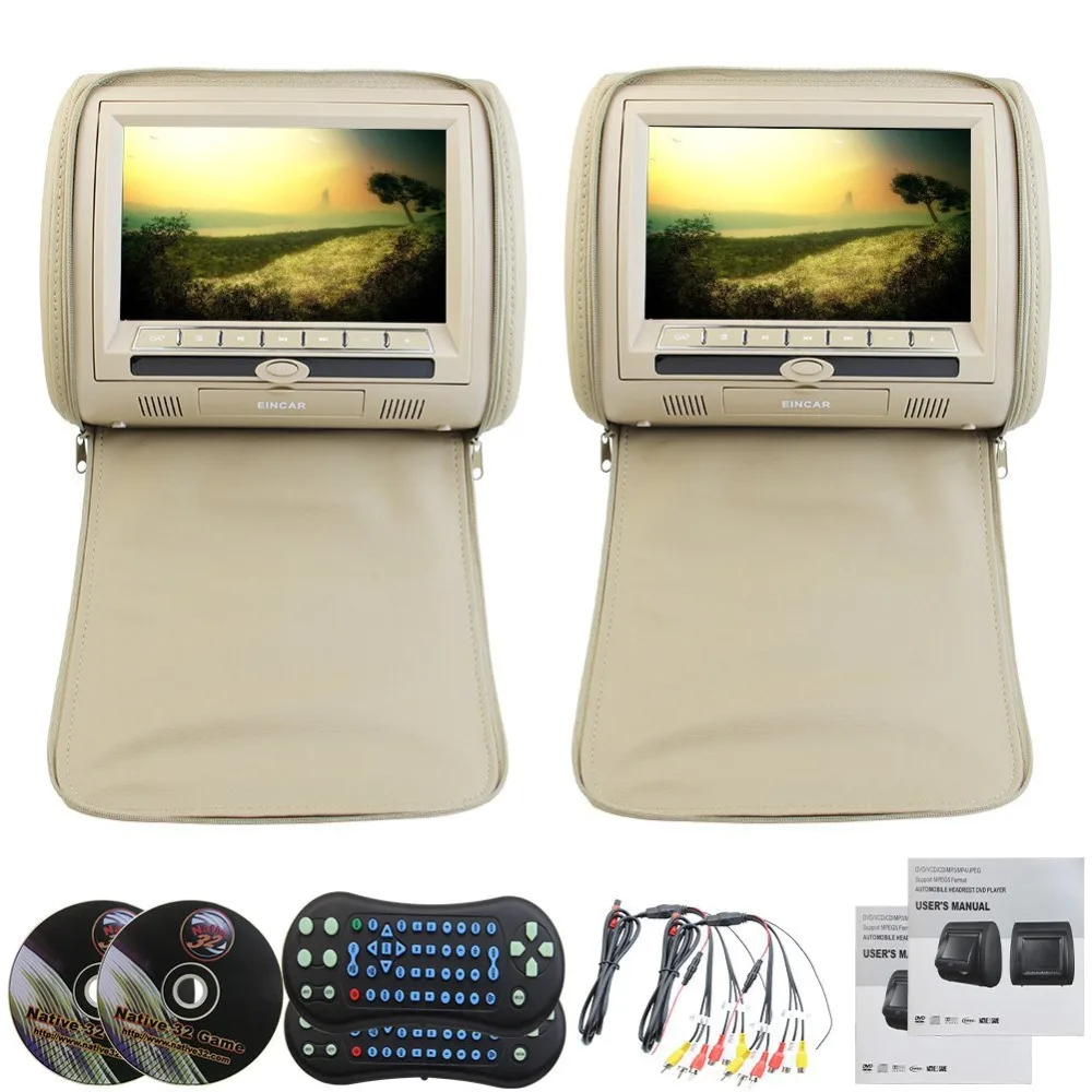 Пара цифровой светодиодный подголовник 9 дюймов двойной штук ЖК дисплей область