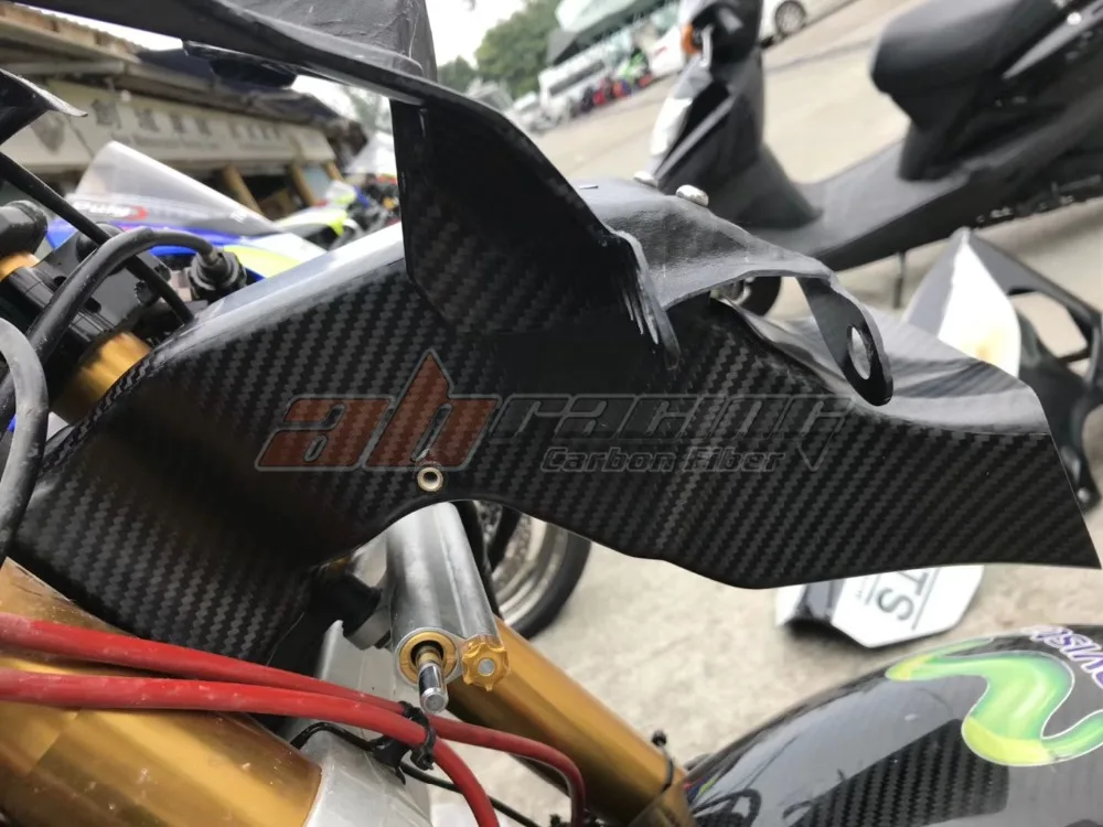 Гонки воздухозаборник крышка верхней Обтекатели Stay Кронштейн для Yamaha R1 полностью из углеродного волокна, твил