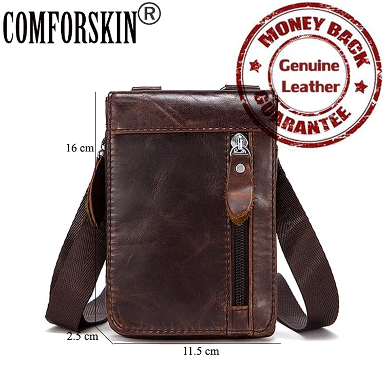 Бренд COMFORSKIN, натуральная кожа, модные мужские поясные сумки, поясная сумка, многофункциональная Мужская поясная сумка,, дизайнерская мужская сумка