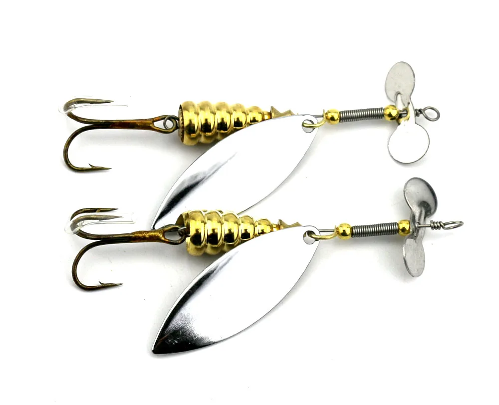 

5 pcs Artificial Fishing lure Metal Spinnerbait Spoon lure Metal spinner lure Bass Noise lure 9.2cm-12.6g(SP117)