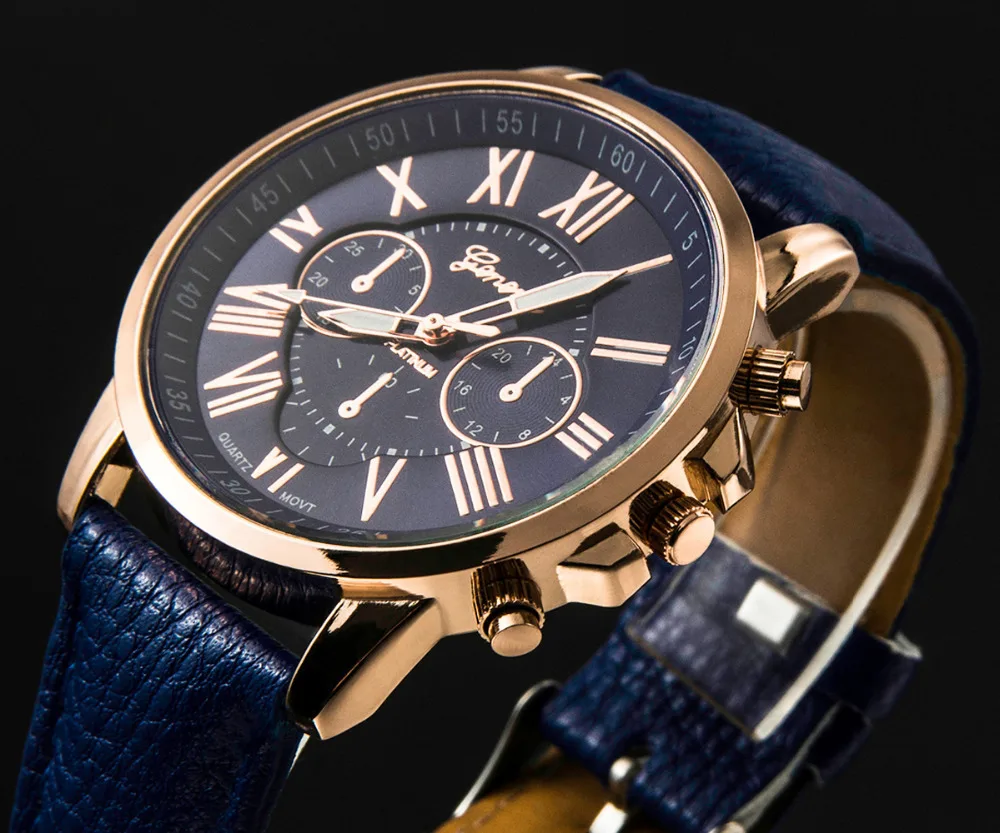Женские кварцевые часы с круглым циферблатом из ПУ кожи|wristwatch girl|wristwatch womenwristwatch