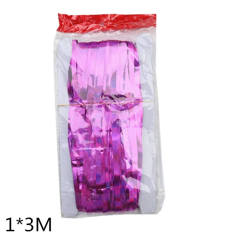 3M rose red 2 м 3 м золотой серебряный металлик Блестки из фольги бахрома занавес День Рождения украшения свадьбы фотографии фон занавес фото реквизит - Цвет: 3M rose red
