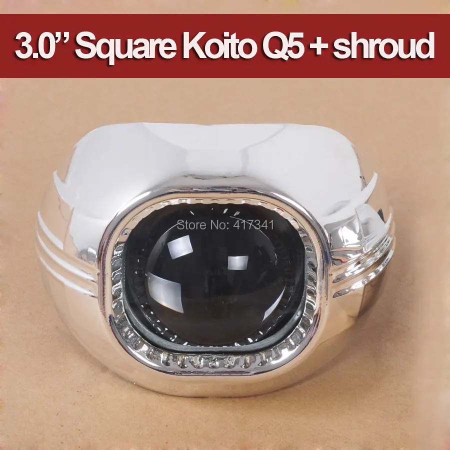 3.0 HID Bi-xenon Projector Lens Square Koito Q5 with Cover MAX-A 2PCS for Headlight Use D1S D2S D2H D3S D4S Xenon Lamp | Автомобили и