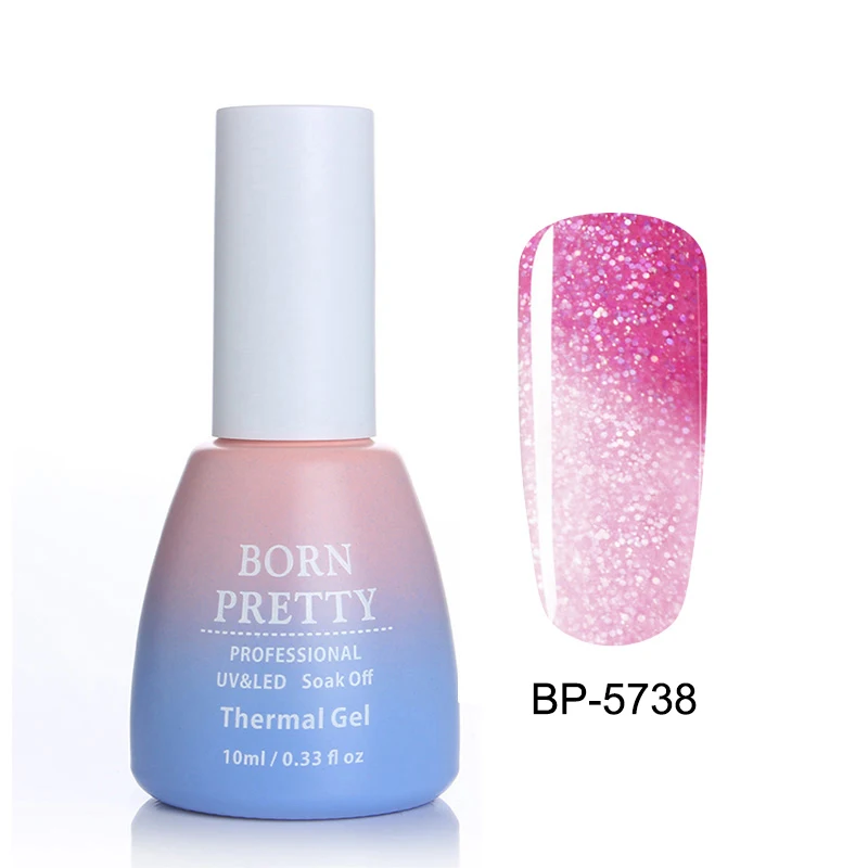 BP-5738 Термогель для ногтей BORN PRETTY, 22 цвета, изменение температуры, мерцающий Блестящий Гель-лак для дизайна ногтей, УФ-маникюрный лак - Цвет: BP-5738