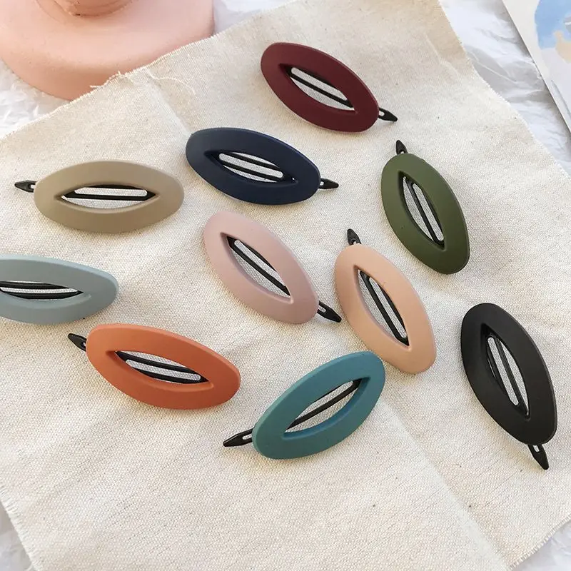 Корейские модные однотонные резиновые заколки для волос геометрические полые