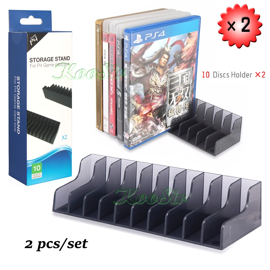 Аксессуары для PS4 2 шт. держатель дисков Sony Playstation 4 Slim Pro 10 в 1|Подставки и держатели|