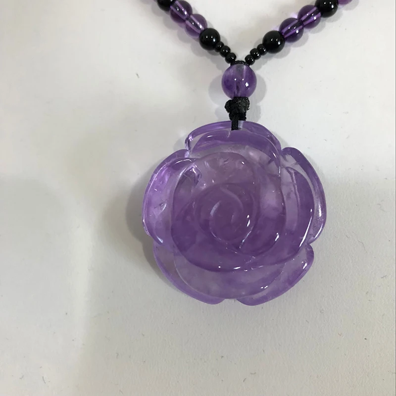 Оптовая продажа фиолетовые подвески из натурального кристалла ручная работа