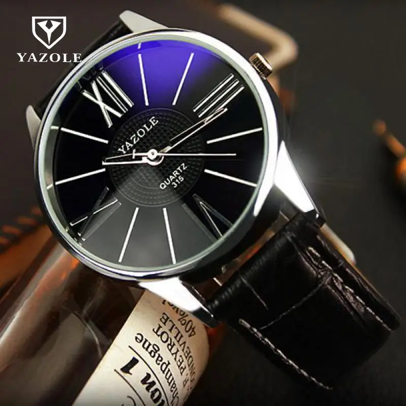 Мужские часы YAZOLE спортивные водонепроницаемые деловые кварцевые|watch business|watch fwatch