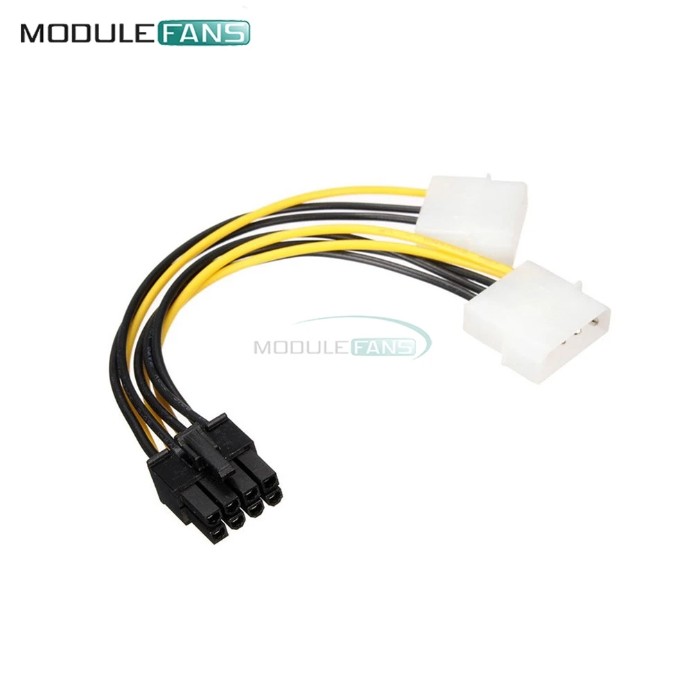 16-сантиметровый/5-дюймовый 8-контактный PCI Express папа-двойной LP4 4-контактный адаптер